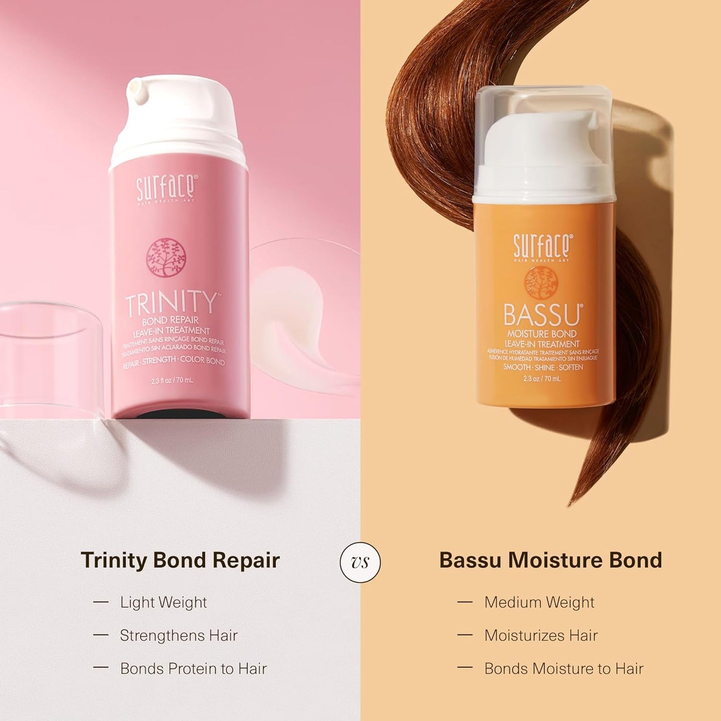 SURFACE Hair Trinity Bond Repair | Refreshing Cleanser with Clear Finish - 2.3 fl oz