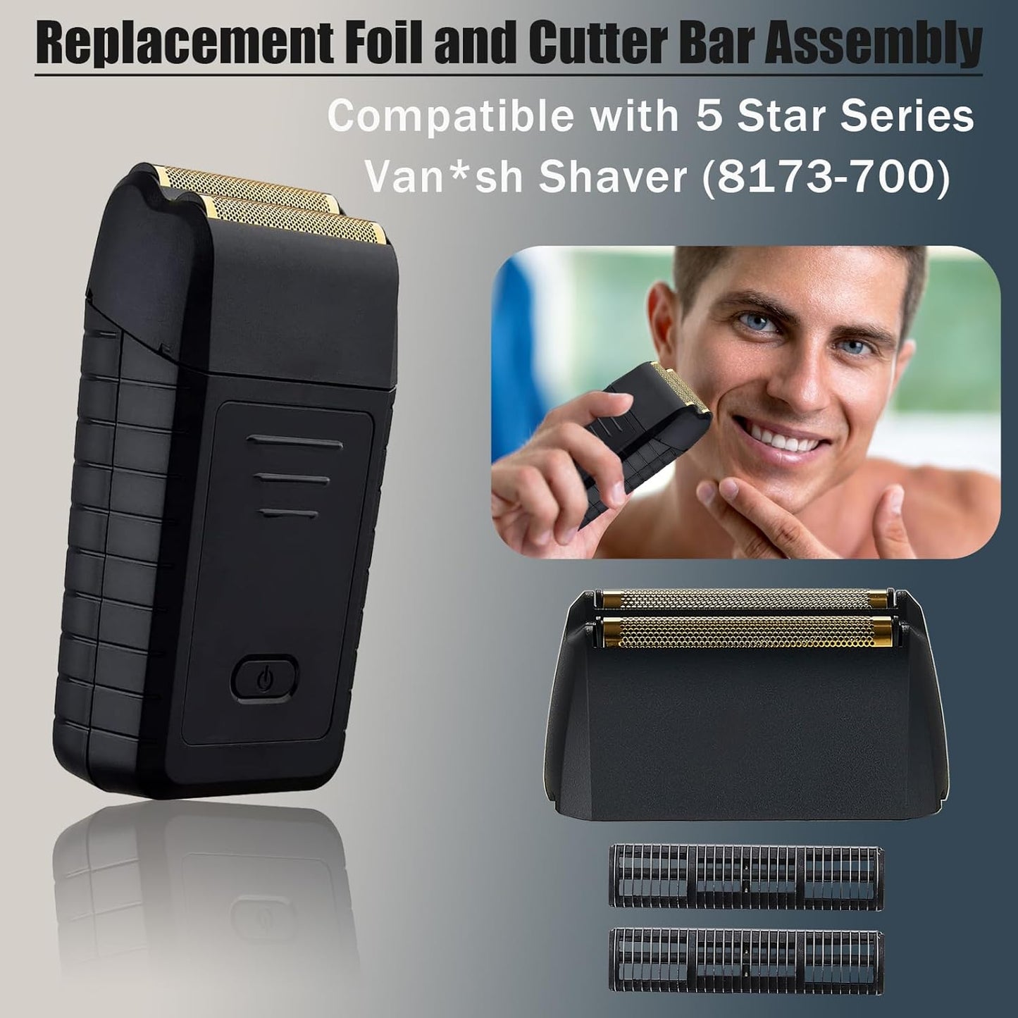Wahl 5 Star Series Vanish Shaver Foil Head - High-Performance Replacement Cutter (2 Pack)
