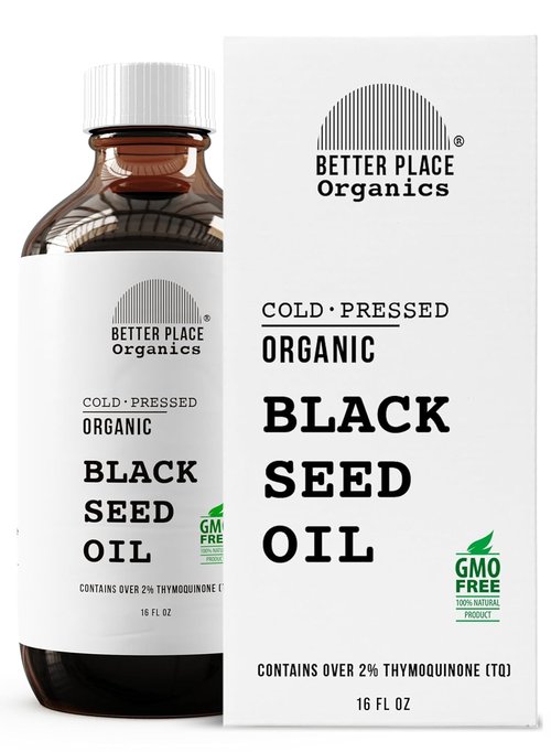 Organic Black Seed Oil - 100% Virgin Cold Pressed | Super Antioxidant for Joints, Hair, Skin & Nails | 16 oz
