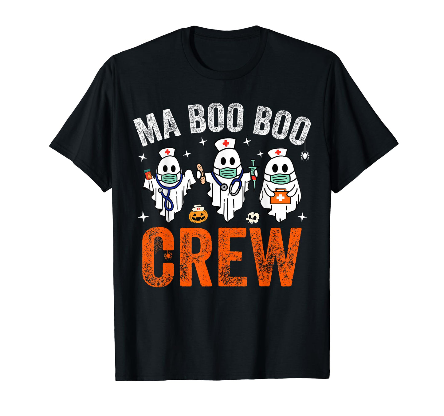 Medical Assistant Crew Funny Halloween MA RN Ghost Costume T-Shirt