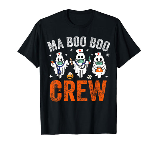 Medical Assistant Crew Funny Halloween MA RN Ghost Costume T-Shirt