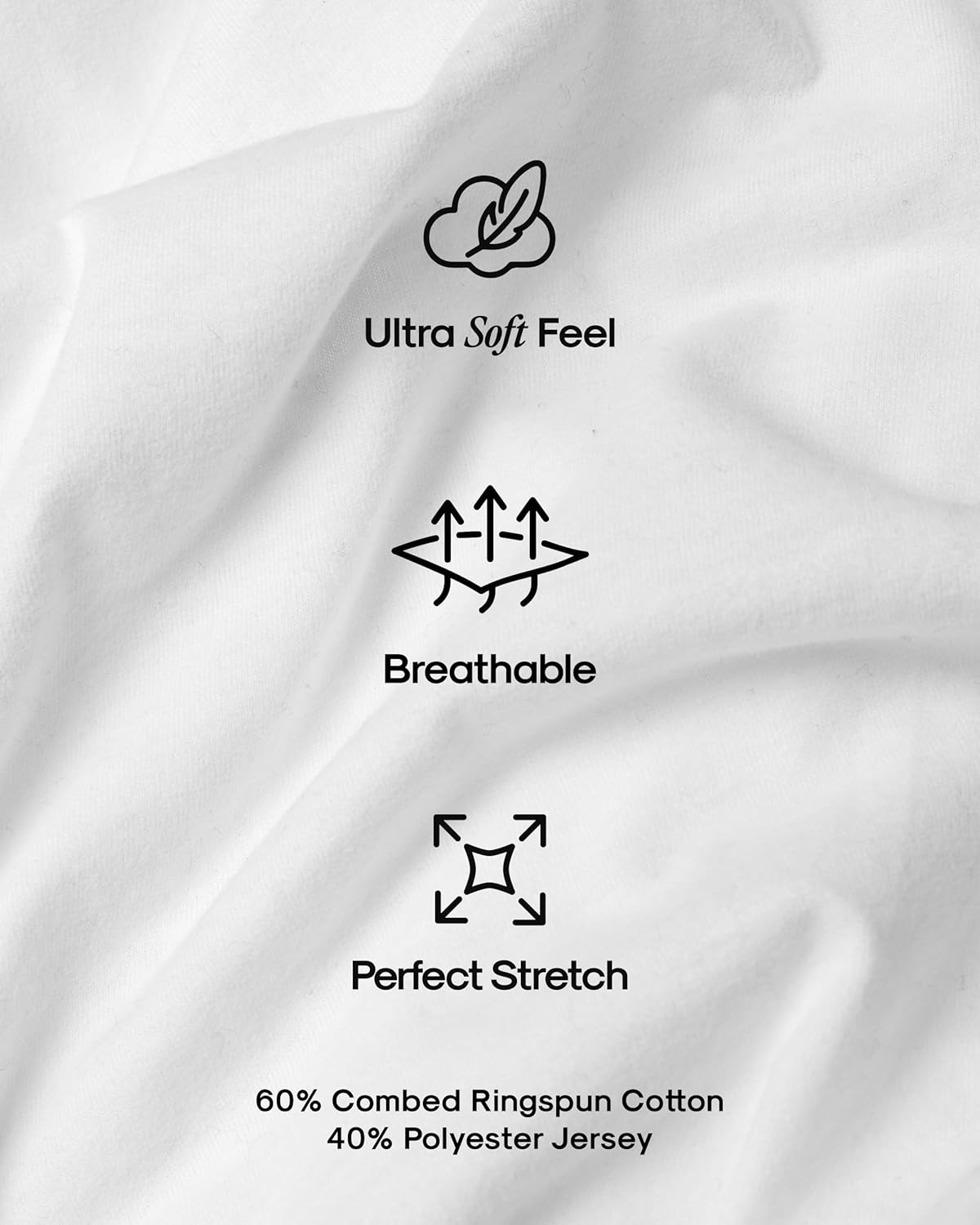 True Classic Men's T-Shirts - Short Sleeve Crew Neck Cotton Blend Tees for Ultimate Comfort