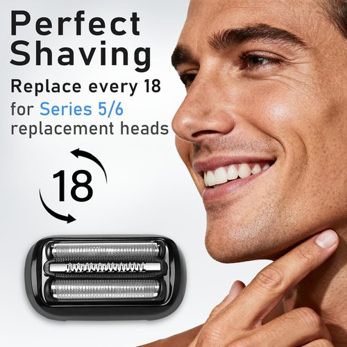 Braun Series 5 & 6 Replacement Foil Shaver Heads - Compatible with New Generation Razors | 2 Count