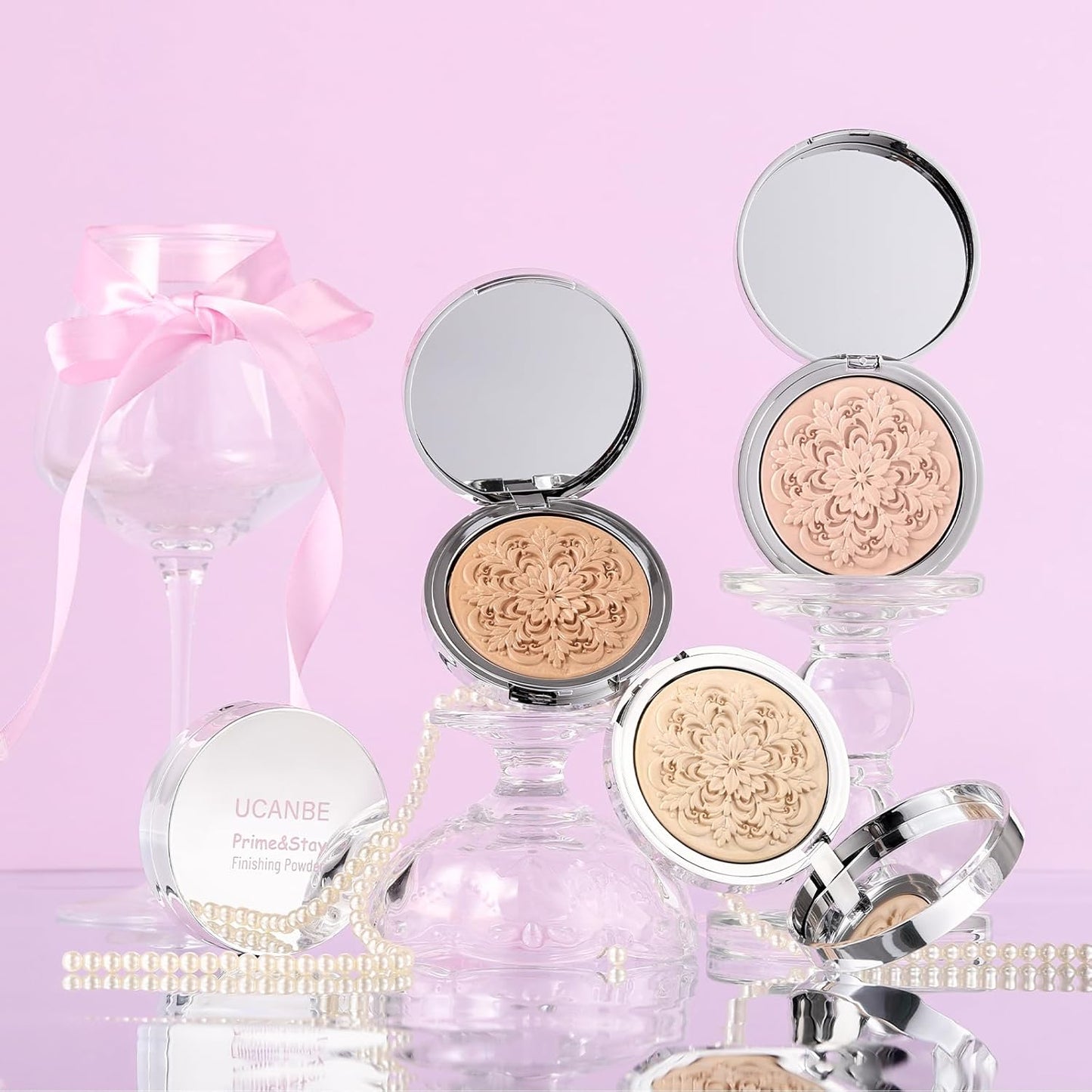 UCANBE Pressed Setting Powder - 2-in-1 Foundation & Oil Control, Hydrating | Long-Lasting Matte Finish (Fair)
