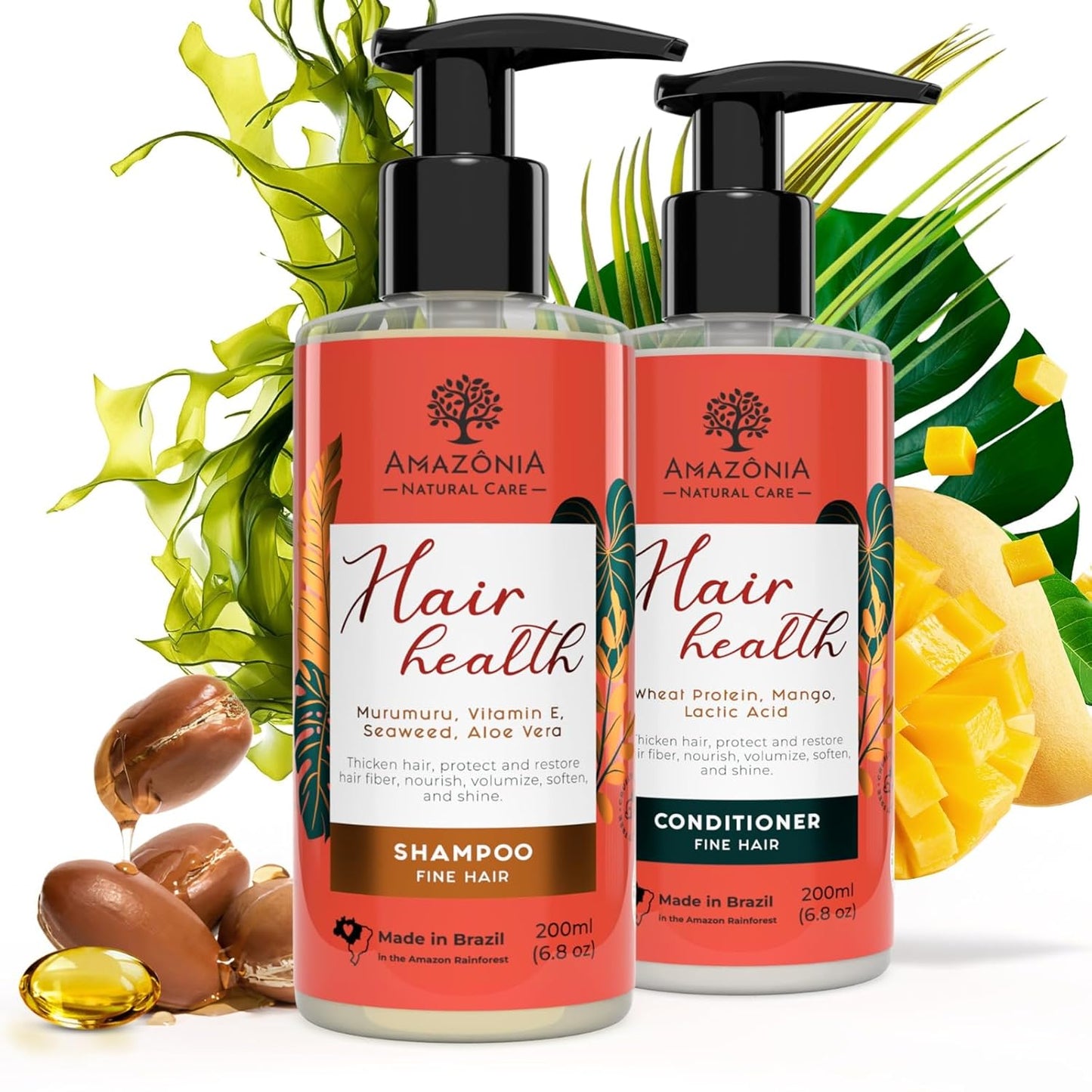 Skiennix All-Natural Shampoo & Conditioner Set - Paraben & Sulfate-Free for Healthy Hair | 6.8oz