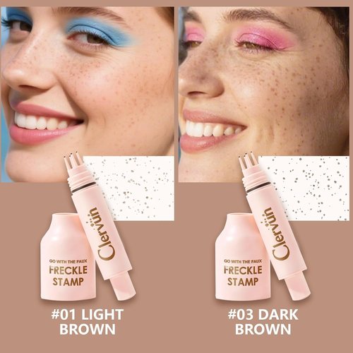 Freckle Stamp | Waterproof 5-Point Freckle Pen - Long Lasting, Quick Dry Makeup Tool (#1-Light)