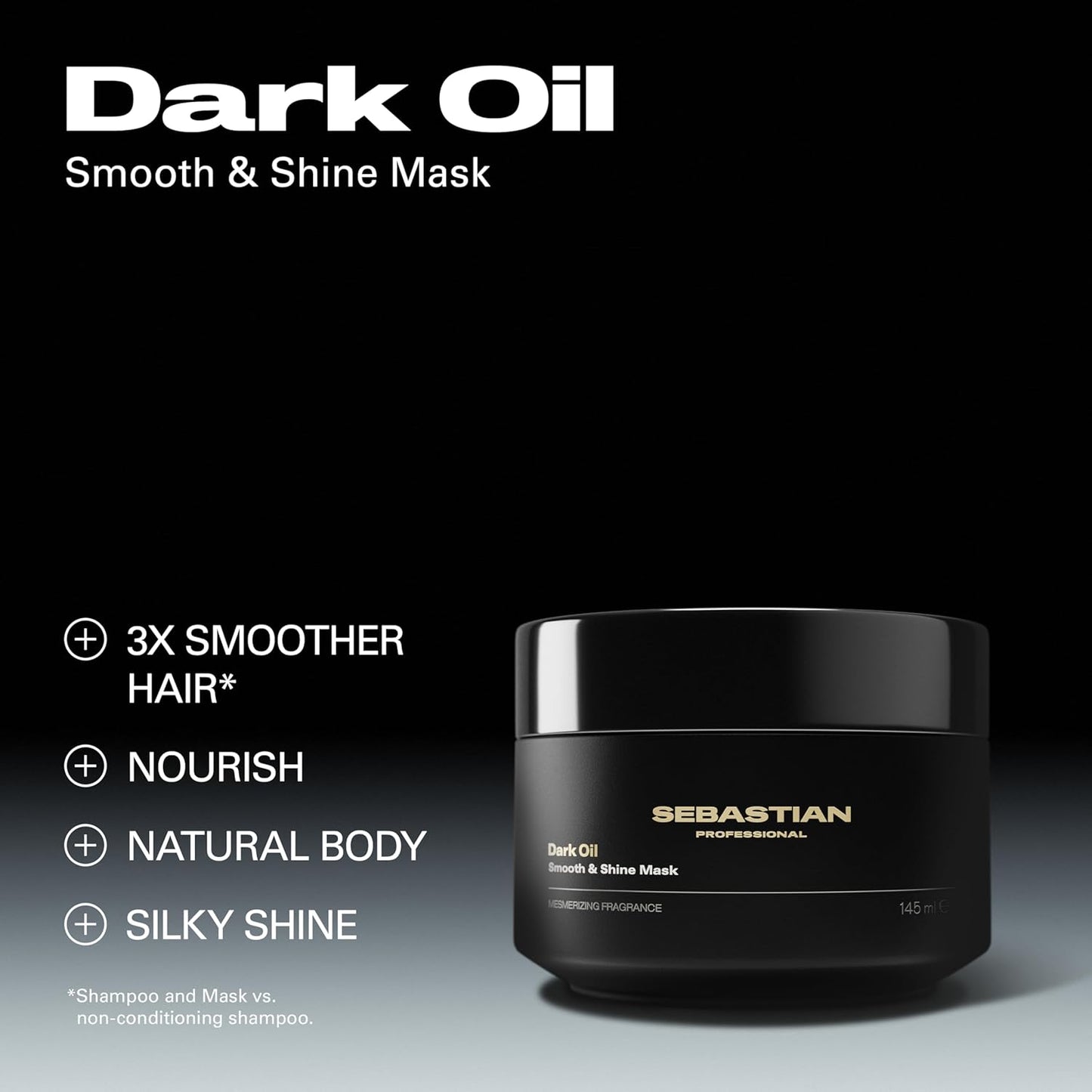Sebastian Professional Dark Oil Lightweight Mask - Jojoba & Argan Oil Infusion | 8.5 oz