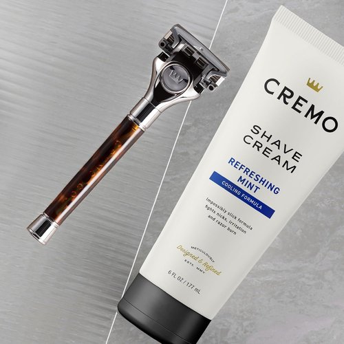 Cremo Barber Grade Cooling Shave Cream - Ultra-Slick Formula Fights Nicks & Razor Burn | 6 Fl Oz (2 Pack)