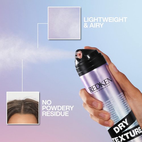 Redken Dry Texture Hairspray - Lightweight Volumizing Spray for All Hair Types | Airy, Beachy Texture, Medium Hold