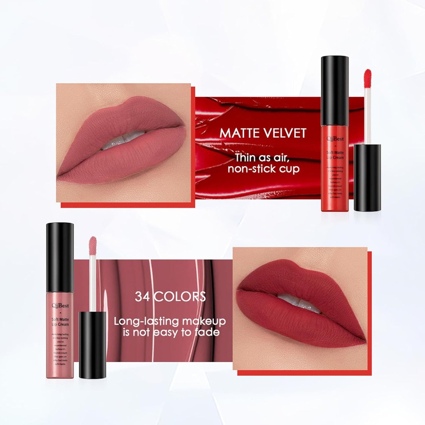 Skiennix Velvet Matte Liquid Lipstick - Long-Lasting Waterproof Formula | Deep Purple 604