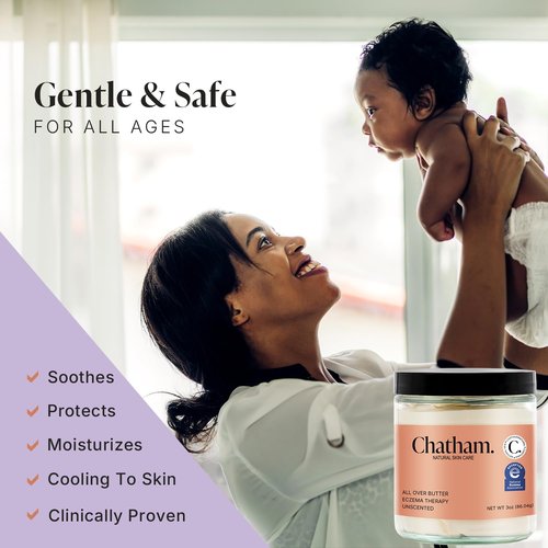 Chatham Natural Skin Care Eczema Relief Cream - Moisturizing All Over Butter for Dry, Itchy Skin | 3oz