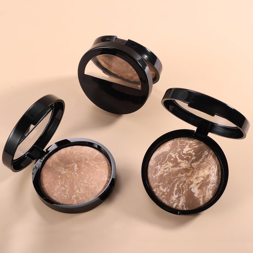 AKARY Baked Powder Foundation, Oil Control Correcting Powder Foundation, Buildable Light to Medium Coverage - Demi-Matte Natural Flawless Finish Smooth Lightweight, 02 Fair