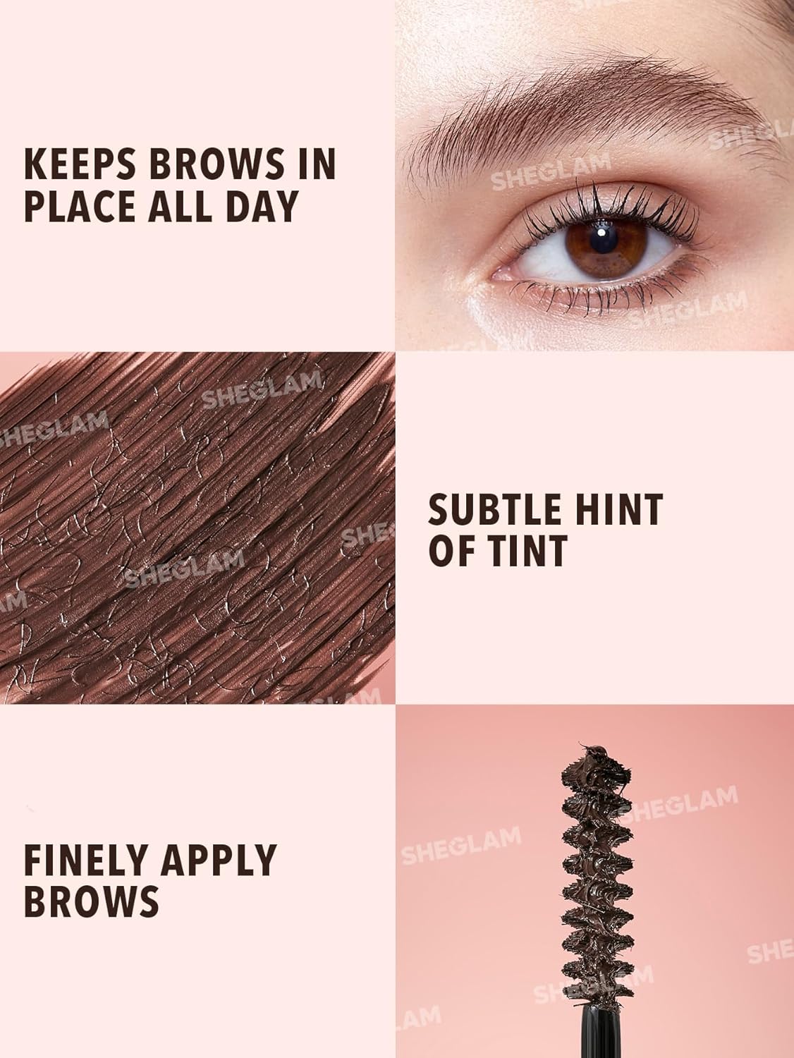 SHEGLAM Tinted Brow Gel - Volumizing & Buildable Formula for Full, Gorgeous Brows | Auburn