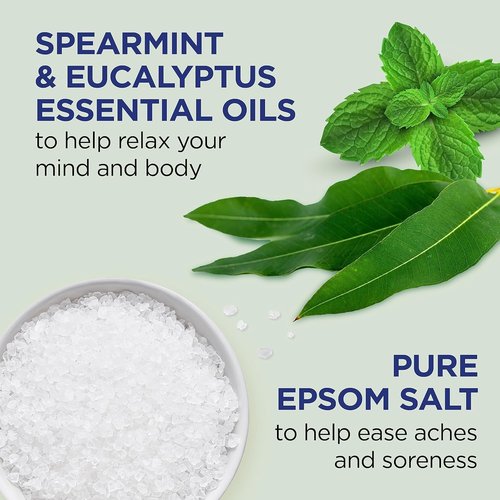 Dr Teal's Epsom Salt Magnesium Soak - Relaxation & Relief with Eucalyptus & Spearmint, 3 lbs