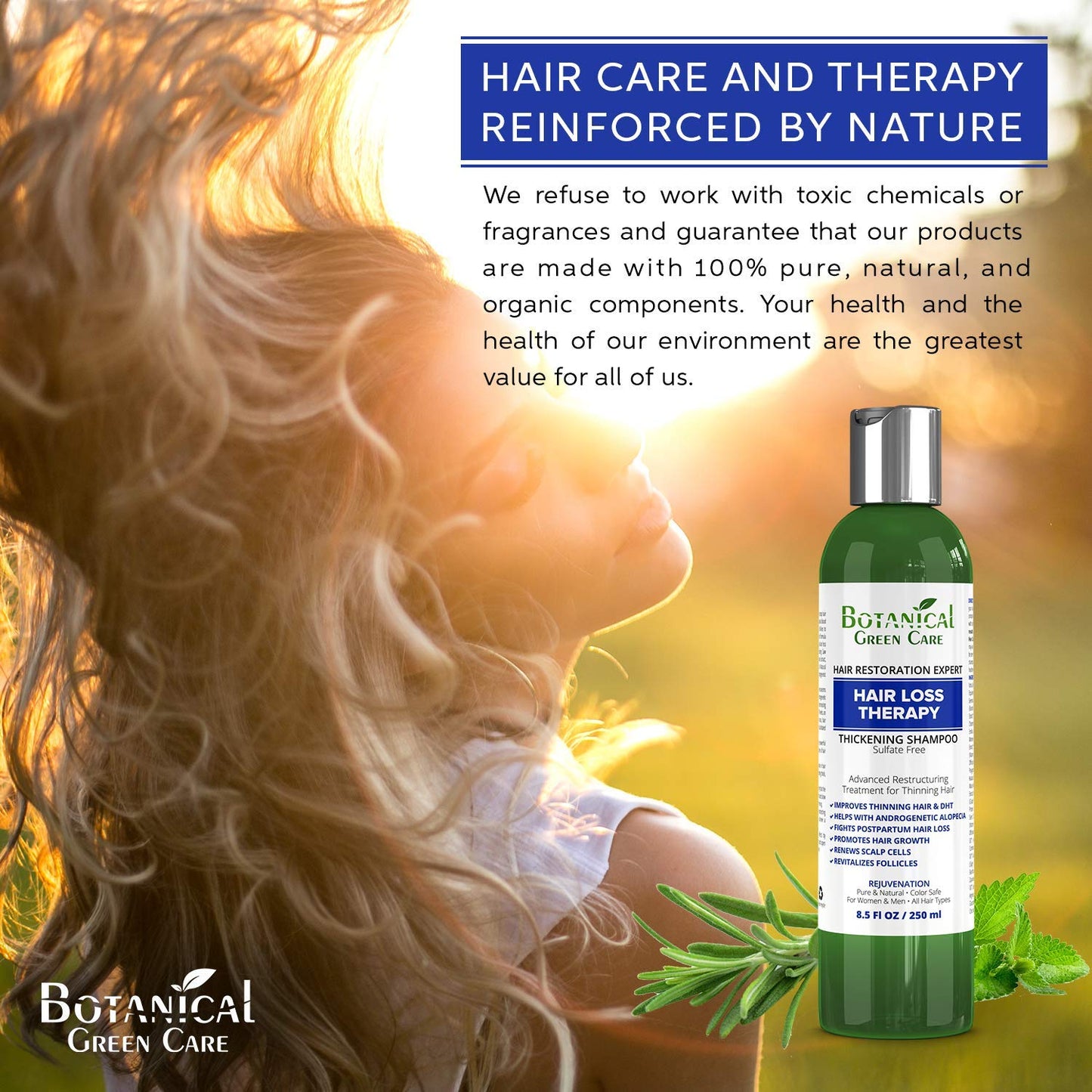 Skiennix Hair Loss Therapy Shampoo - Sulfate-Free, Strengthening & Volumizing DHT Blocker, Color Safe