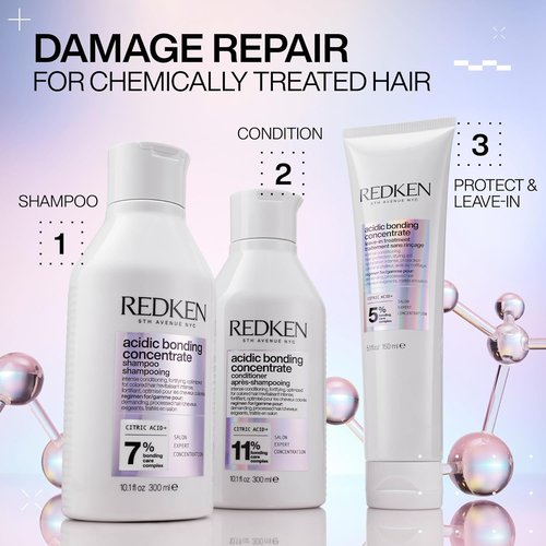 Redken Acidic Bonding Concentrate Conditioner - Strengthens & Repairs Damaged Hair, Sulfate-Free, With Citric Acid