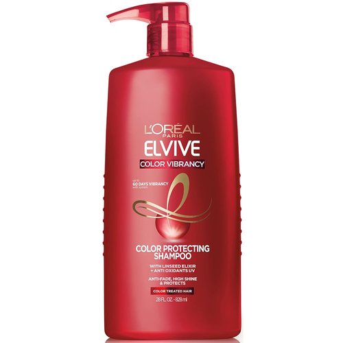 L'Oreal Paris Elvive Color Vibrancy Shampoo - Protects Color Treated Hair | 28 Fl Oz with Linseed Elixir