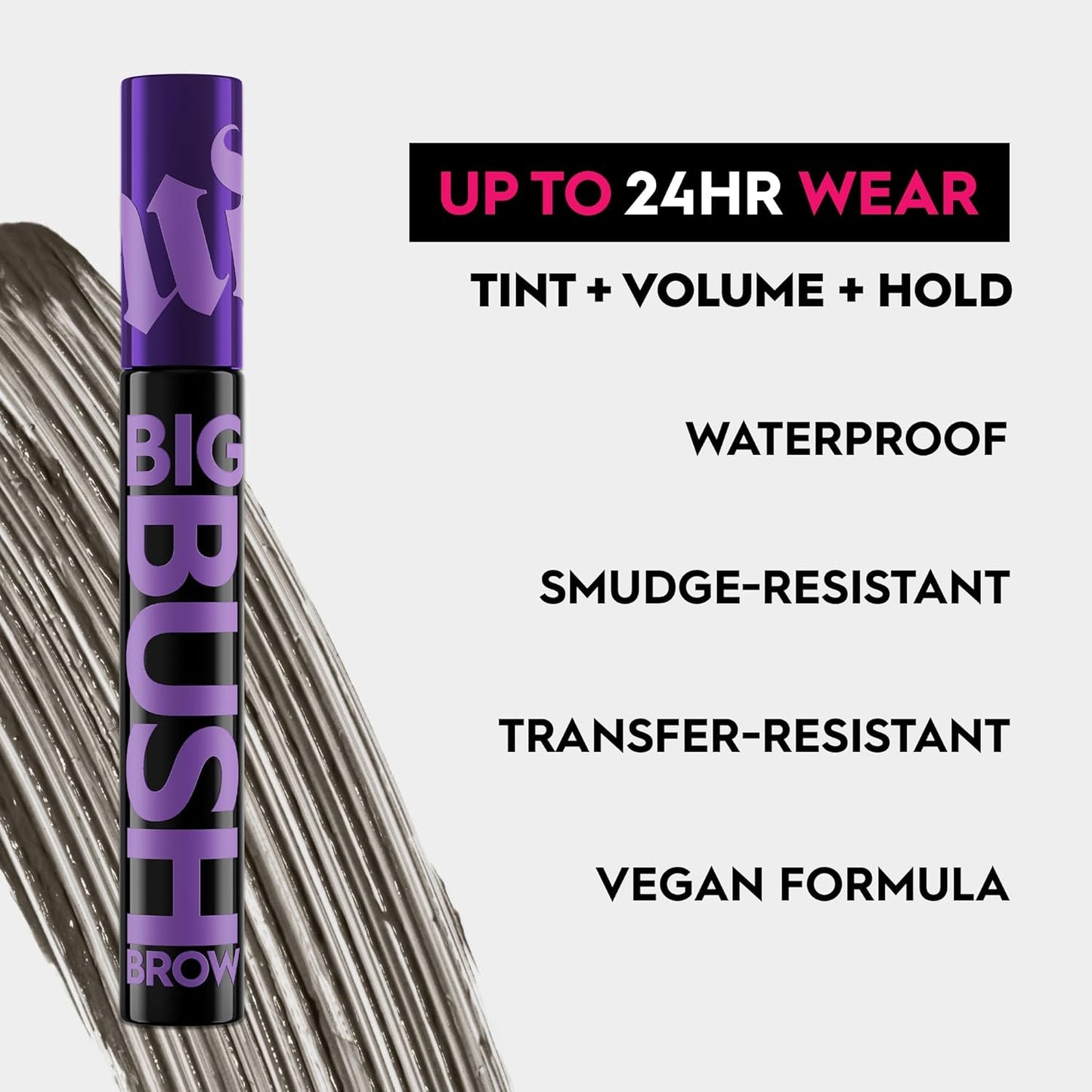 Urban Decay Big Bush Volumizing Tinted Eyebrow Gel - Waterproof, Long-Lasting, Vegan | 0.19 fl oz