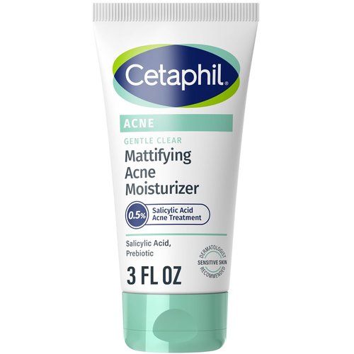 Cetaphil Face Moisturizer - Gentle Clear Mattifying Acne Treatment with 0.5% Salicylic Acid | 3oz