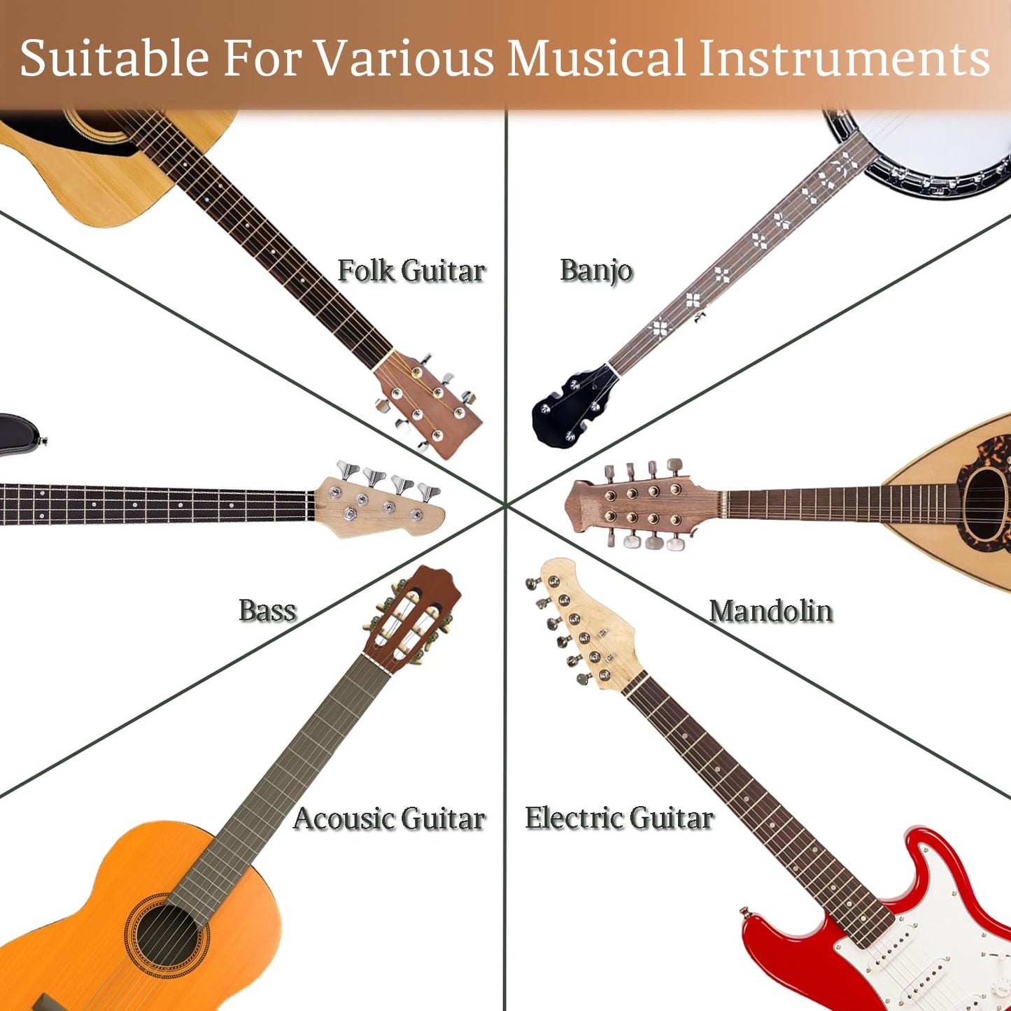 Guitar Wall Mount, Auto Lock Guitar Hanger Acacia Hardwood, Guitar Wall Hangers, Guitar Holder Hook Wall Stand for Classical, Acoustic, Electric Guitar, Bass, Ukulele, Gift for Guitar Player