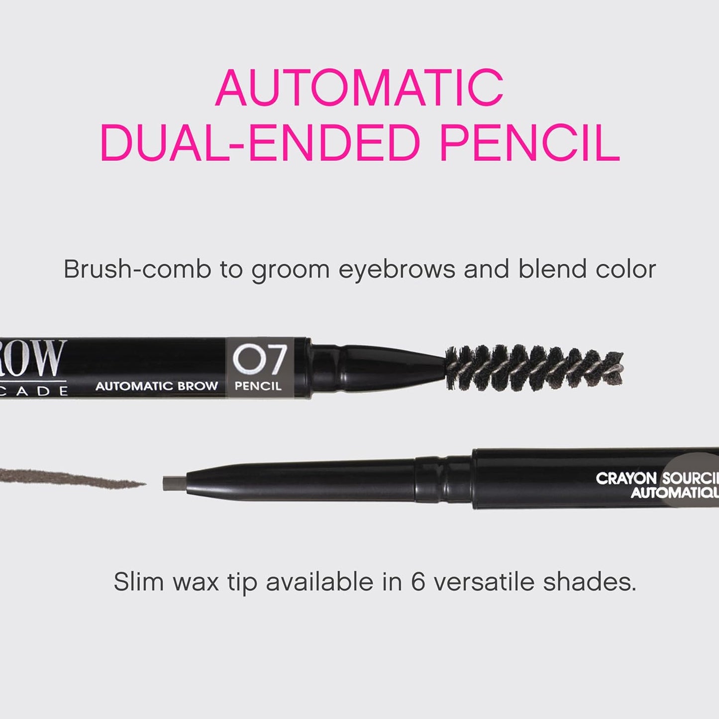 Vivienne Sabó Brow Arcade Eyebrow Pencil - Micro Definer with Brush for Cool Toned Hair | Shade 07 Ash Brown, 0.035 oz