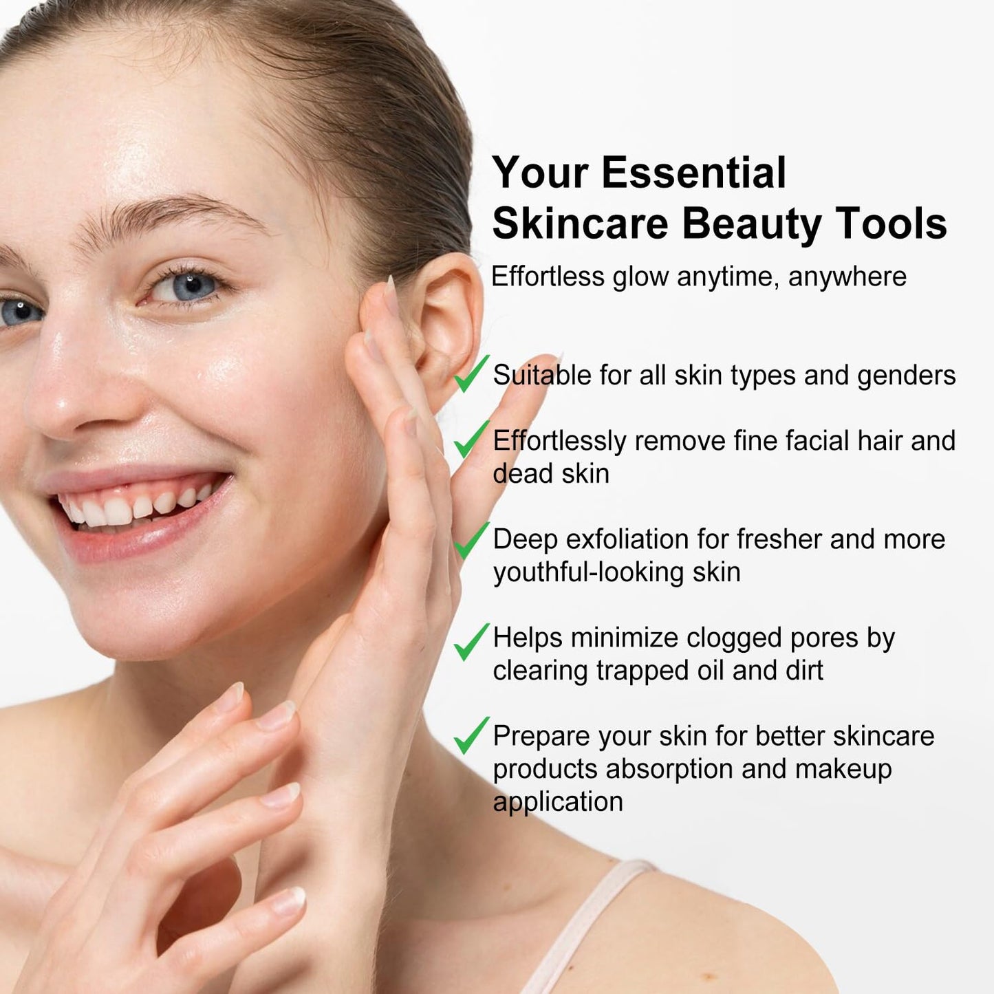 Skiennix Dermaplane Razor - Gentle Facial Exfoliation Tool for Smoother Skin | Teal Color