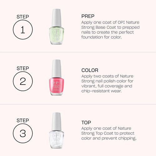 OPI Nature Strong Natural Origin 3-Step Nail Care System - Botanical Base Coat, Top Coat & Color Options | Eco-Friendly, Vegan & High Shine