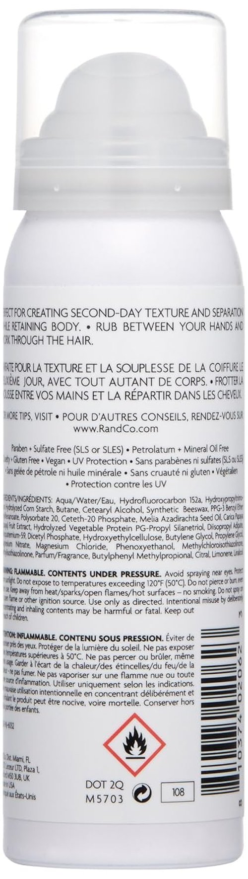 R+Co Aircraft Pomade Mousse - Lightweight Hair Styling Foam for Texture & Volume | Vegan & Cruelty-Free | 2 Fl Oz Travel Size