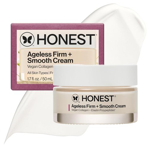 Honest Beauty Ageless Firming Cream - Vegan Collagen & Elastin for Smoother Skin | 1.7 fl oz