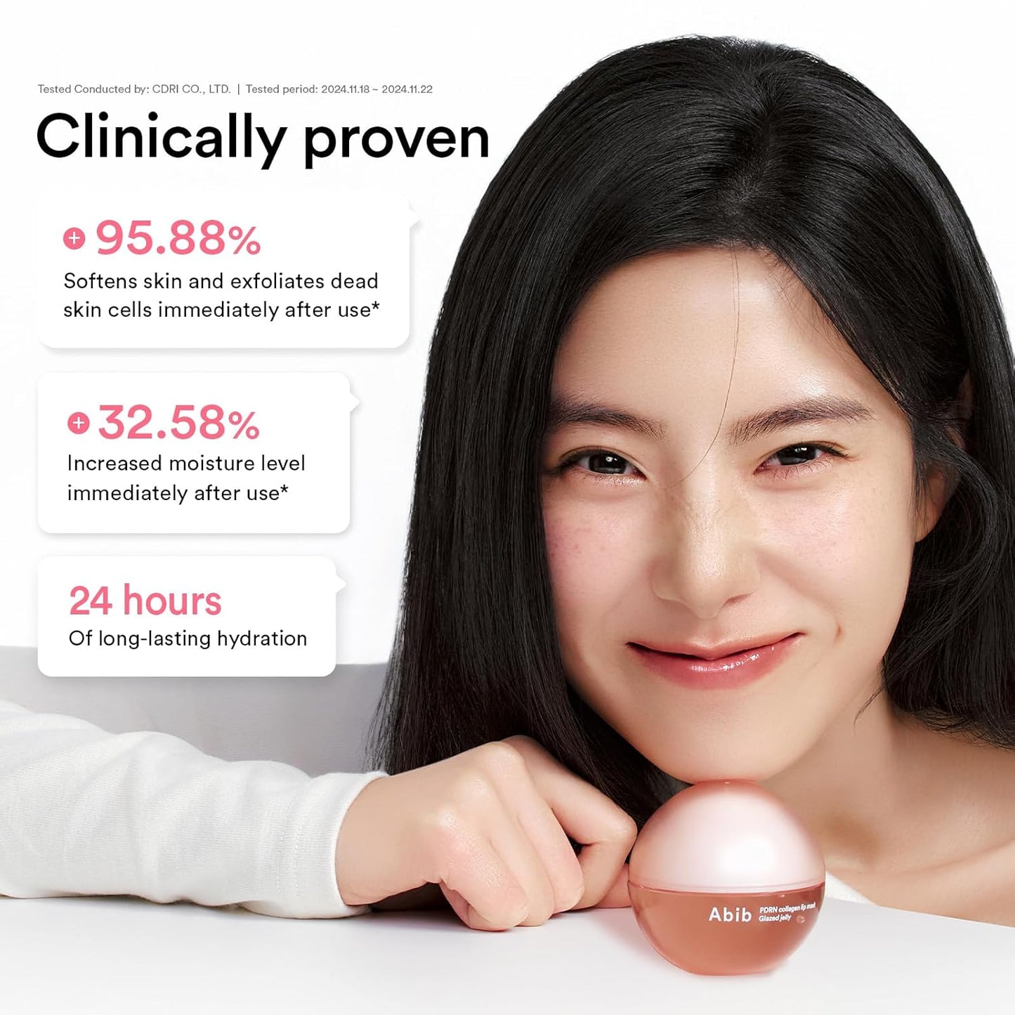 Abib PDRN Collagen Lip Mask - Hydrating Overnight Jelly Balm for Dry, Flaky Lips | 0.38 fl oz