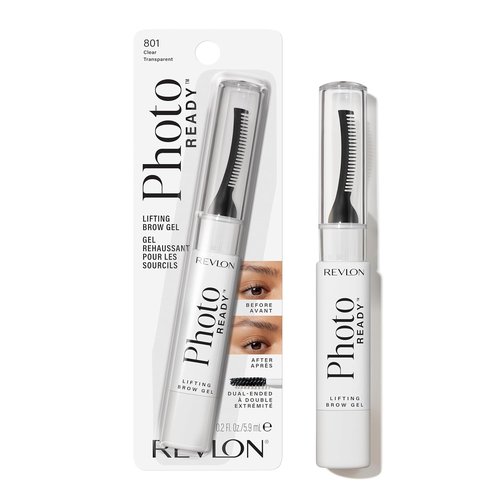 Revlon PhotoReady Brow Gel - Tinted Eyebrow Lamination with Spoolie Brush | Conditions & Defines, 801 Clear, 0.23 fl oz
