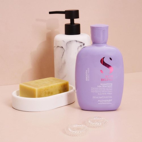 ALFAPARF MILANO Semi Di Lino Smoothing Shampoo - Sulfate-Free Anti-Frizz Formula for Revitalizing Dry Hair