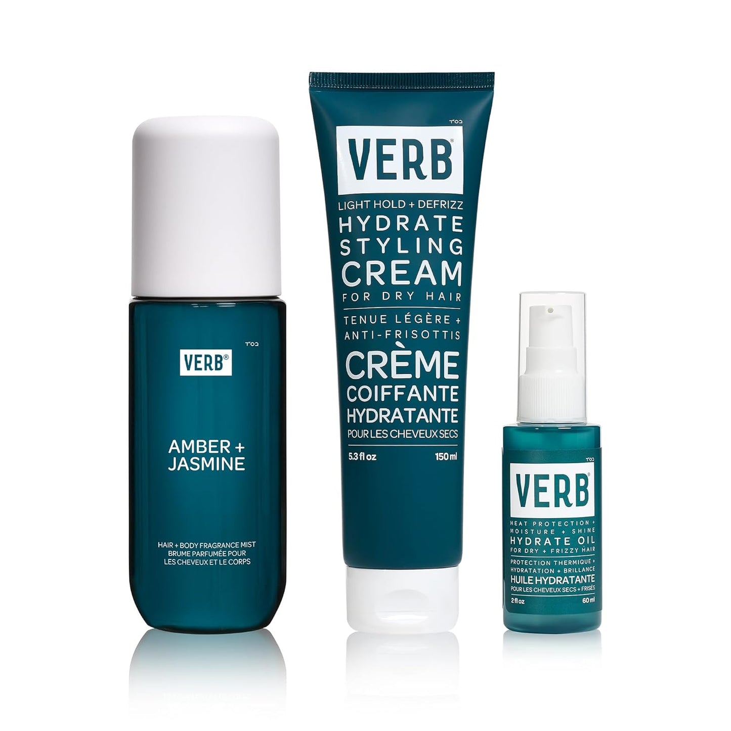 VERB Hydrate Styling Cream - Smooth Frizz & Nourish Dry Hair - Amber & Warm Jasmine Scent