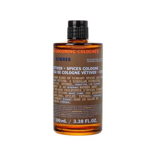 KORRES Eau de Cologne - Athenean Grooming Scent for Men | Warm Woody Fragrance, 3.38 Fl Oz