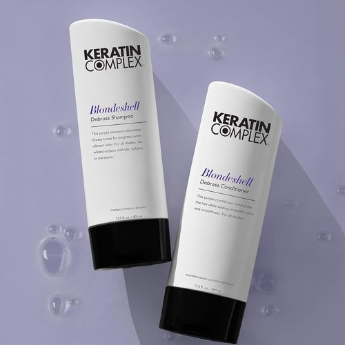 Keratin Complex Blondeshell Debrass Shampoo - Brightens Blonde Hair & Eliminates Brassiness