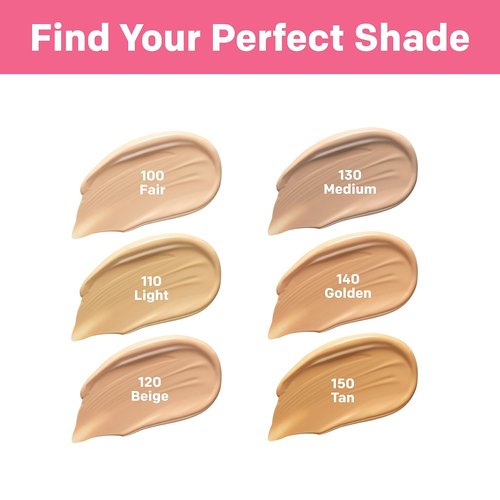 Almay Skin Perfecting Foundation - Healthy Biome Makeup with SPF 25 & Prebiotic Complex, 140 Golden, 1 fl. oz.