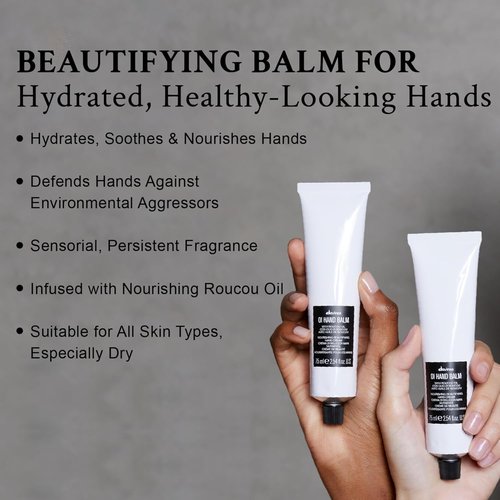 Davines OI Hand Balm - Nourishing Anti-Aging Hand Cream with Antioxidant Roucou Oil | 2.54 Fl Oz