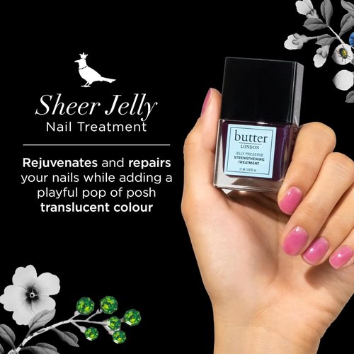 butter LONDON Nail Strengthener - Nourishing Pink Translucent Polish for Damaged Nails | Revitalize & Rejuvenate Nail Beds