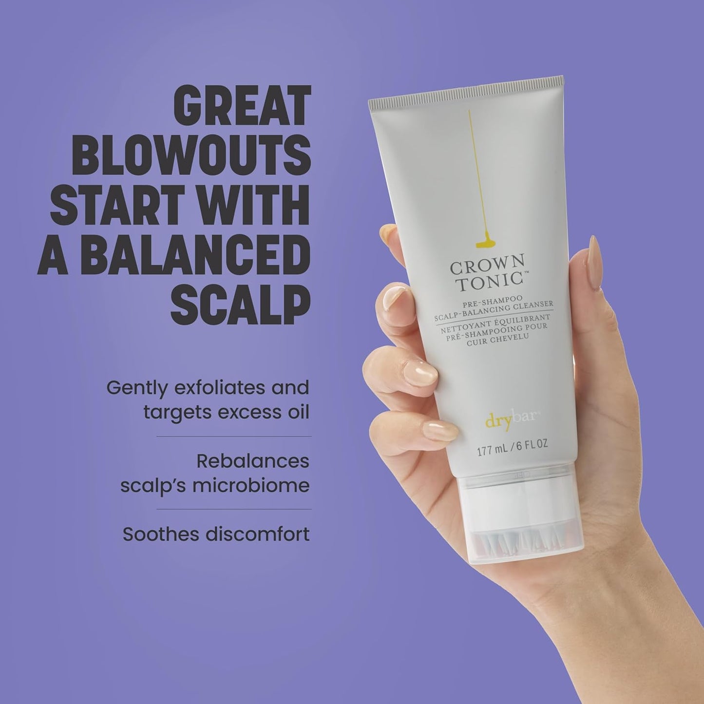 Crown Tonic Pre-Shampoo Cleanser - Scalp-Balancing Formula for Healthy Hair