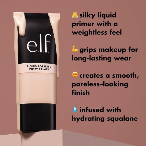 e.l.f. Liquid Poreless Putty Primer - Lightweight Face Primer for Long-Lasting Makeup | Vegan & Cruelty-Free