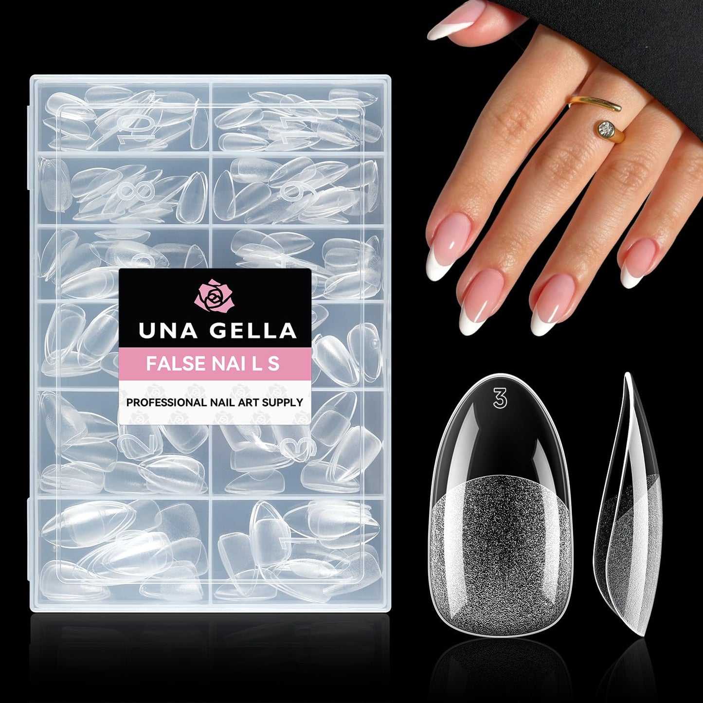 UNA GELLA GEL NAIL TIPS FOR ACRYLIC NAIL TIPS SOFT GEL TIPS