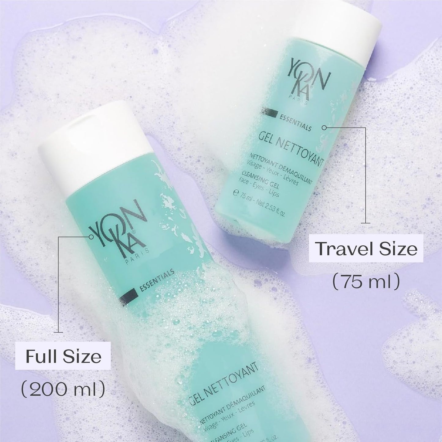 Yonka Gel Cleanser - Gentle Foaming Face Wash & Makeup Remover | Balances pH & Cleanses Pores | For Oily & Acne-Prone Skin