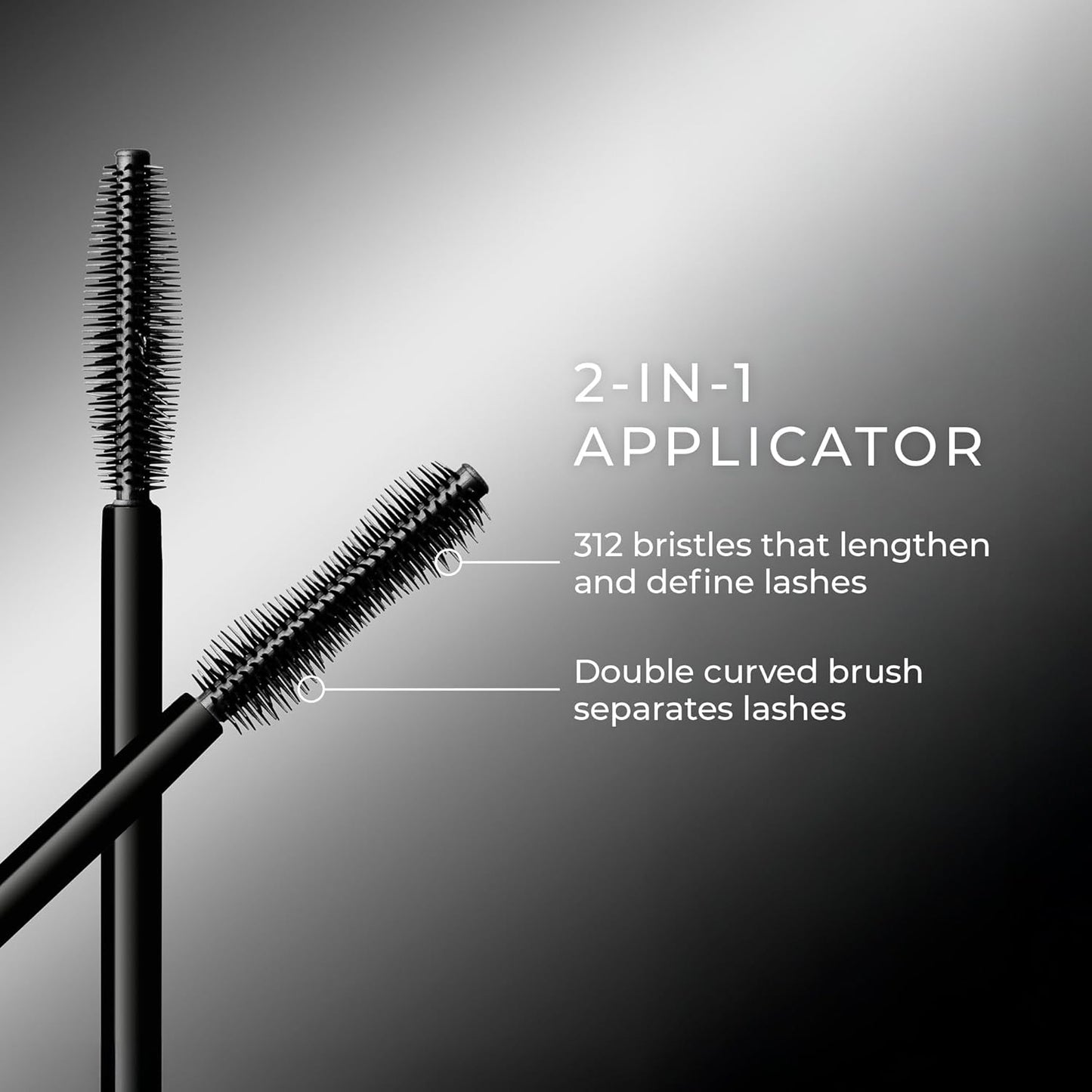 Wunderbrow Define & Lengthen Mascara - Long-Lasting, Water-Resistant & Smudge-Proof, Vegan Formula