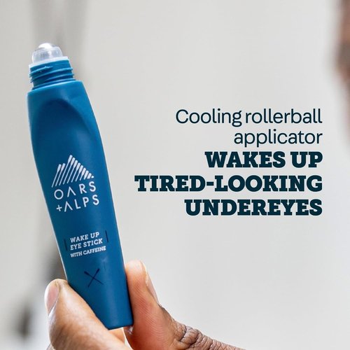 Oars + Alps Under Eye Roller - Caffeine & Aloe Vera Infused Eye Depuffer for Fine Lines | 0.5 Oz