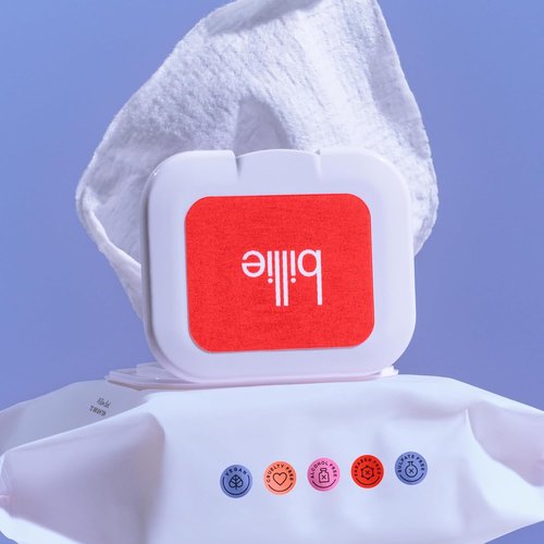 Billie Wonder Wipes - Makeup-Removing Face Wipes with Hyaluronic Acid & Witch Hazel - 25 Count