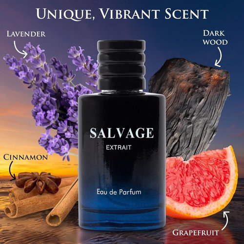 Salvage Extrait Eau De Parfum for Men - Elegant Grapefruit & Spicy Notes | 100ml Bottle for Everyday Wear