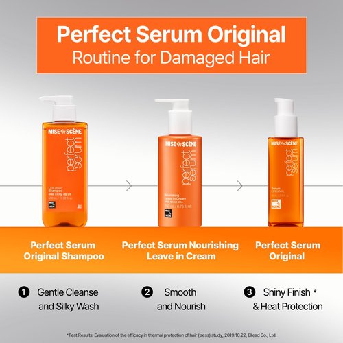 Mise En Scene Perfect Base Up Essence - Leaved In Conditioner for Heat Protectant, for Frizzy & Dry | Lightweight Cream Texture | Fast Absorbing | Smooths, Shine | Korean Hair Care (6.76 Fl. Oz.)