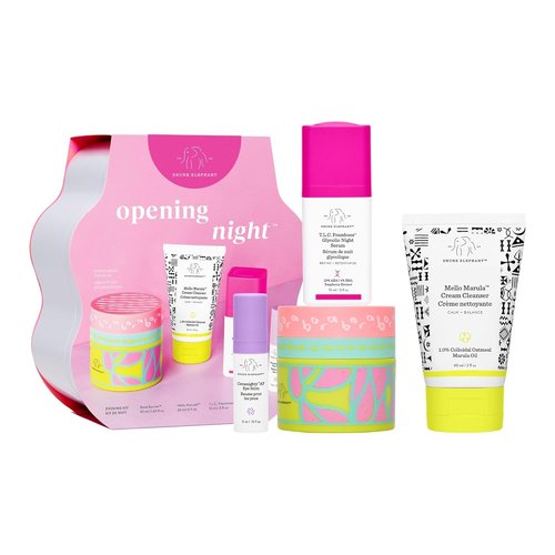 Drunk Elephant Opening Night Kit - Bora Barrier Cream, Mello Marula Cleanser & More | 4 Essential Products