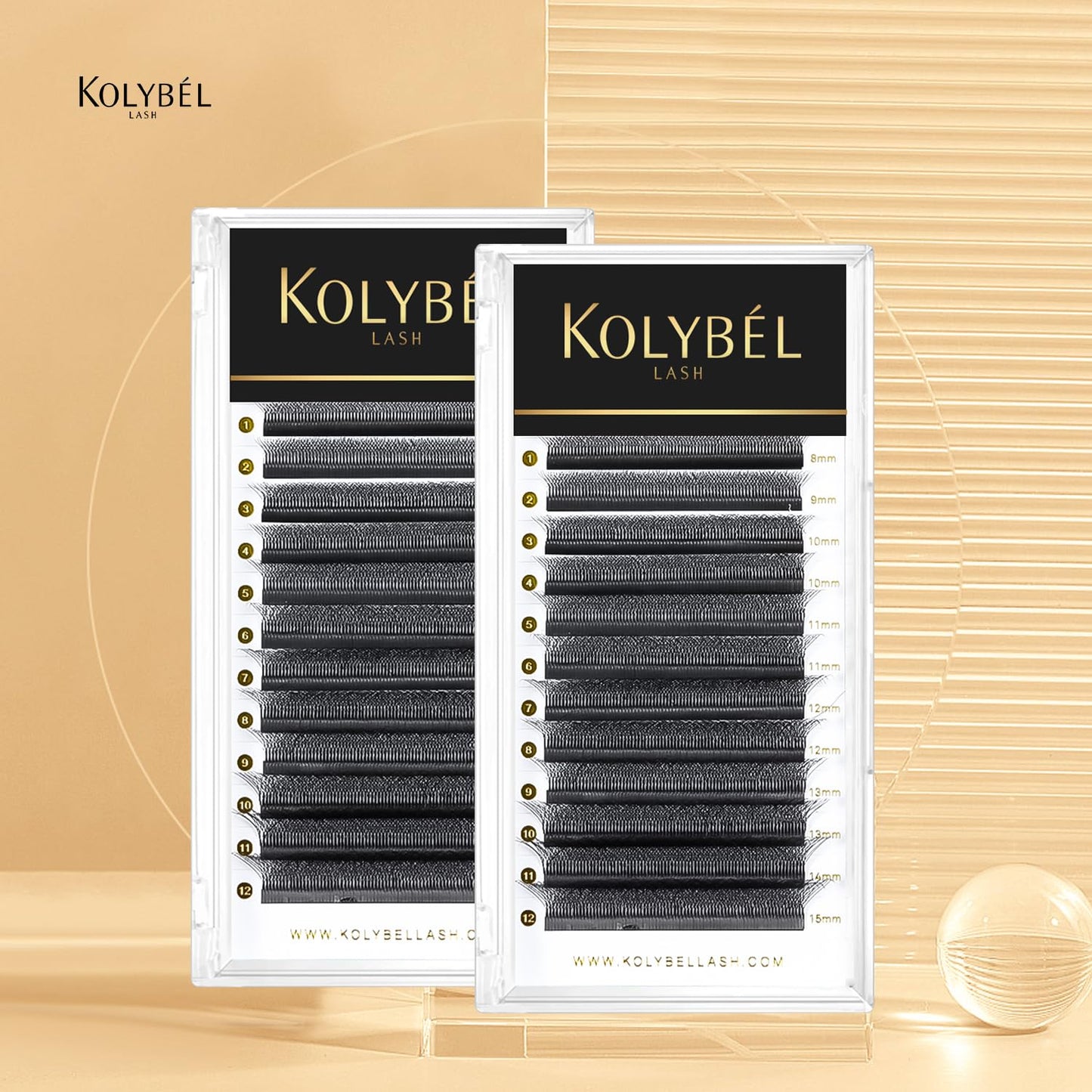 Kolybel W Eyelash Extension 4D Volume Premade Fan Lashes 0.07 C Curl 8-15mm Faux Mink Matte Black Double Tips W Shaped Tips Soft Lightweight Lashes Supplies(4D Double,0.07-C-8-15mm)