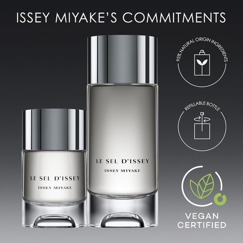 Issey Miyake Le Sel d'Issey Eau de Toilette - Fresh Woody Marine Fragrance for Men - Refillable with Salt Accord, Seaweed & Ginger